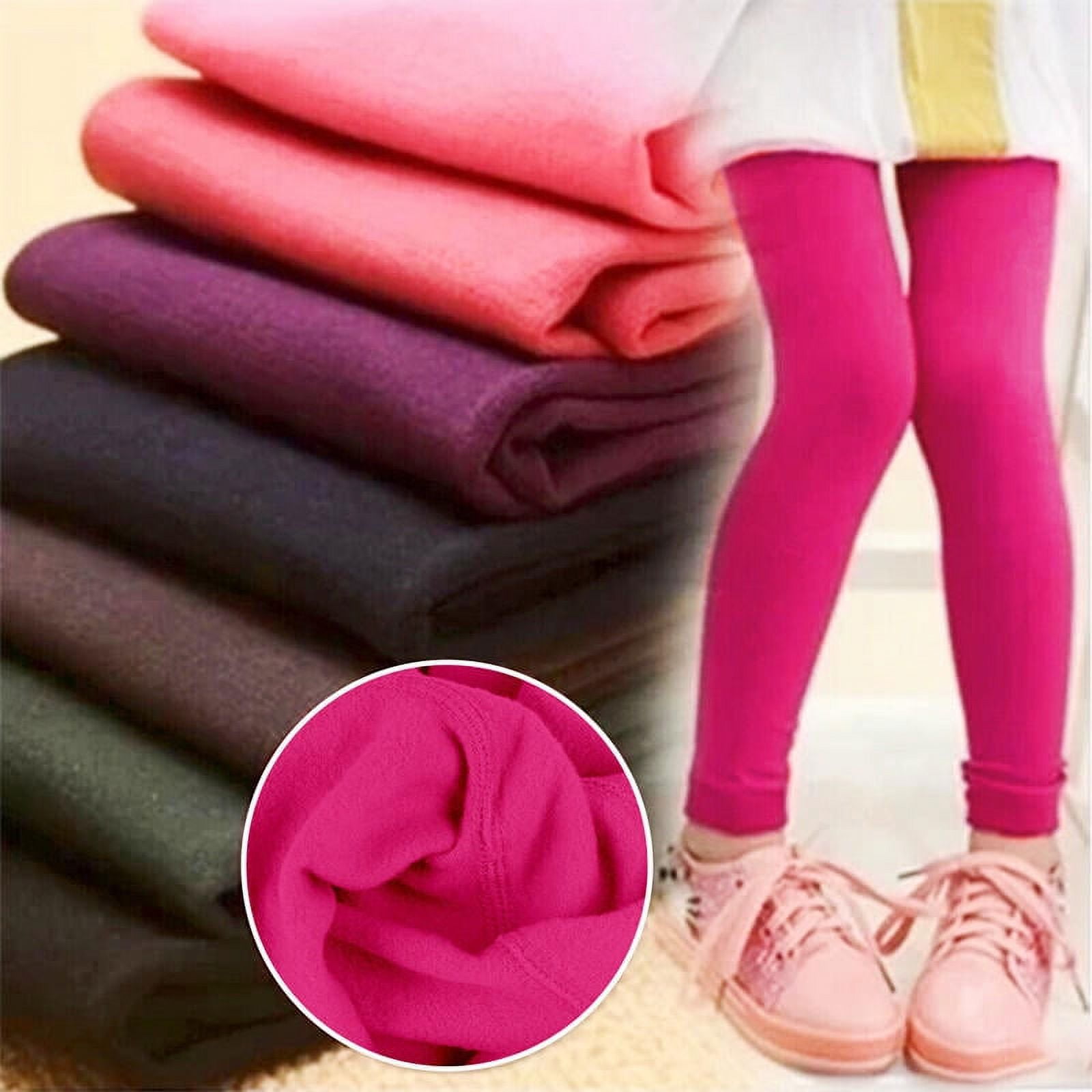 Singli NEW Kids Thermal Fleece Lined Leggings Girls Winter Warm Slim