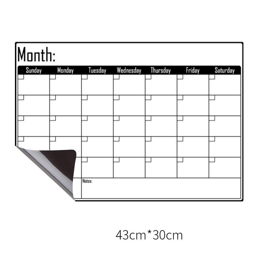 Singli New Monthly Weekly Planner Calendar Table Dry Erase Whiteboard Blackboard Fridge
