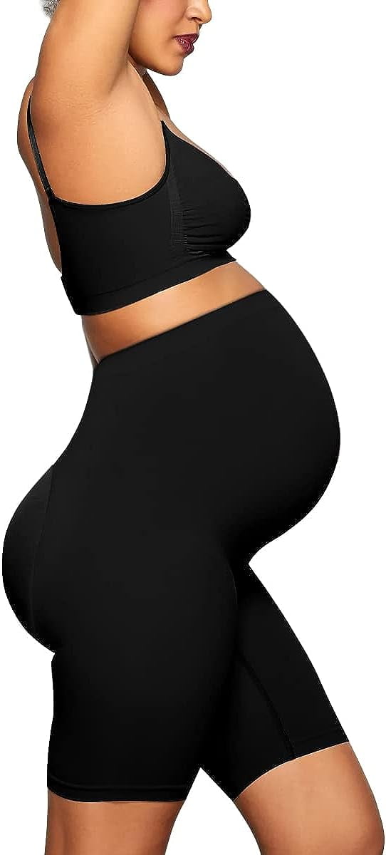 Singreal Maternity Sculpting Brief/Mid Thigh Shorts for Women Over the