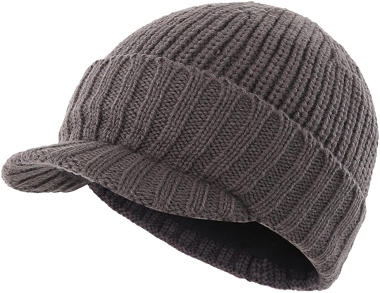Singreal Men's Outdoor Newsboy Hat Winter Warm Thick Knit Beanie Cap
