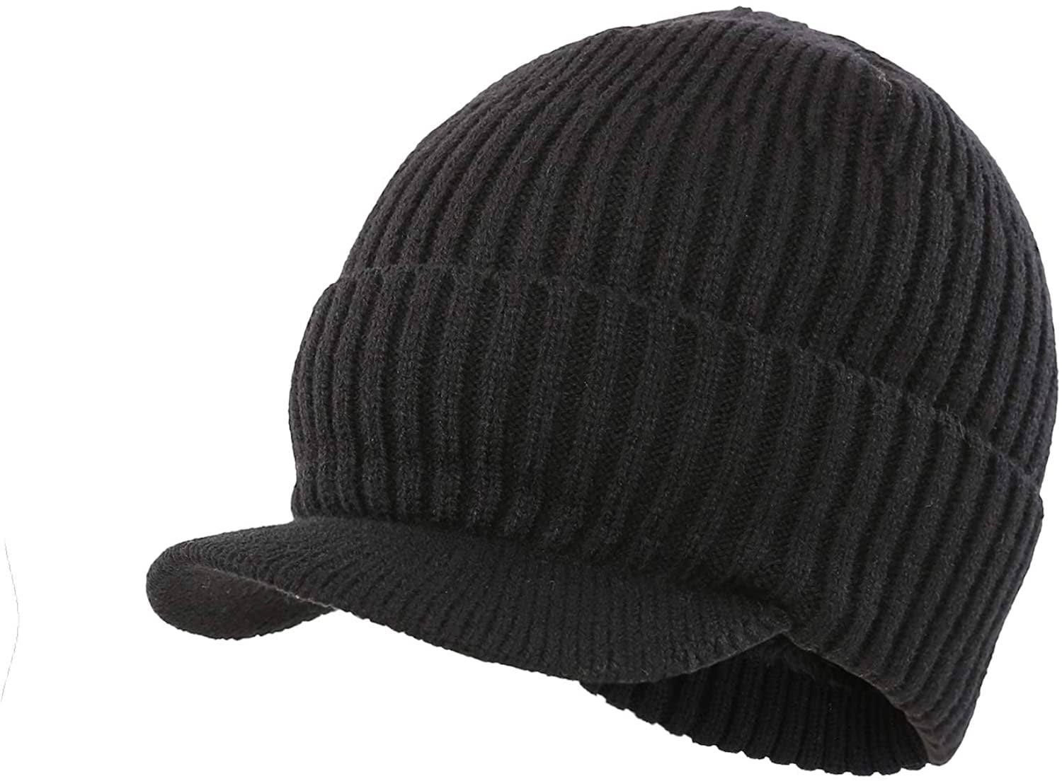 Singreal Men's Outdoor Newsboy Hat Winter Warm Thick Knit Beanie Cap