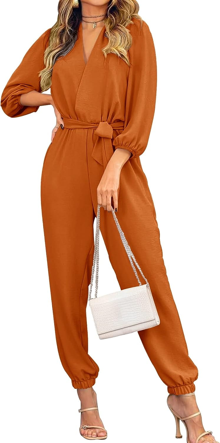 Singreal Women's 2023 Fall Jumpsuits Casual Dressy One Piece Outfits V