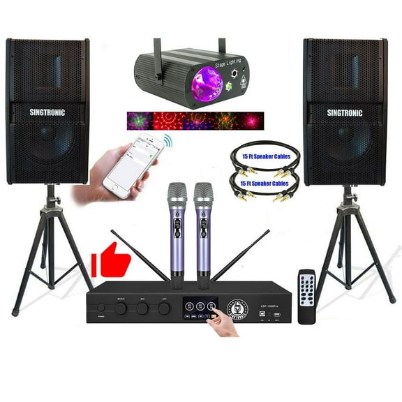 Singtronic Complete Karaoke System 3000W Youtube Songs by Iphone and Android