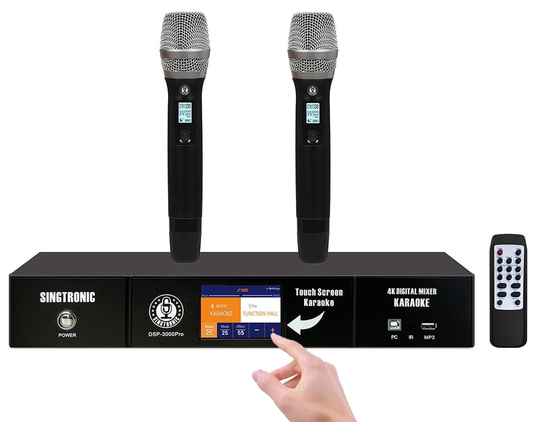 Singtronic DSP-3000Pro Digital 2-in-1 Professional Karaoke Mixer & Processor, Mini Karaoke Machine