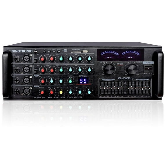 Singtronic KA-1000Pro Professional 2000W Analog Karaoke Mixer, Mixing Amplifier Karaoke