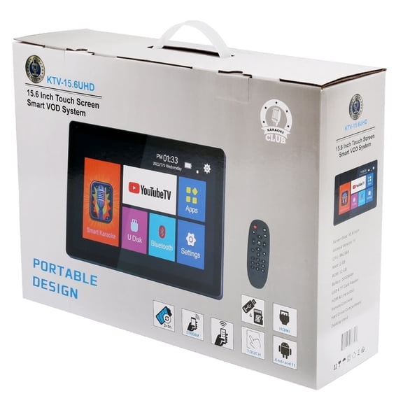 Singtronic KTV-ProK 4TB Hard Drive 21.5" Touch Screen Smart Karaoke Player Free: 50,000 Songs & Unlimited Youtube Songs