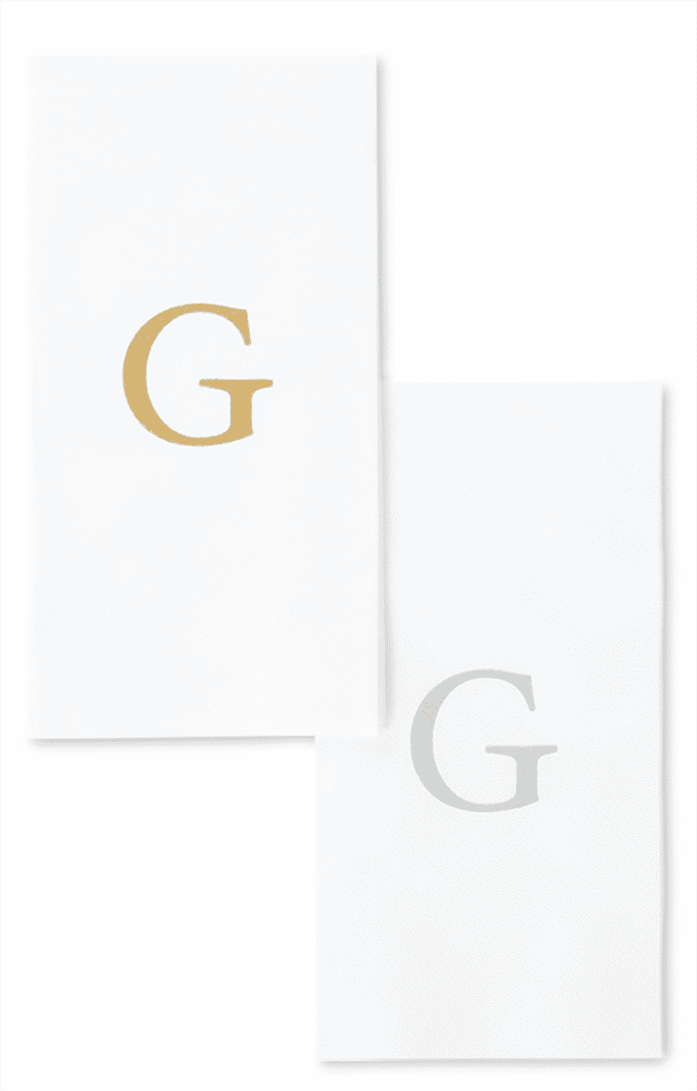 Monogram disposable online guest towels