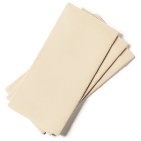 Singular Paper Napkins - Linen-Like Dinner Napkins - Everyday Table Napkins - 15.75" x 15.75" (50 Count Sand)