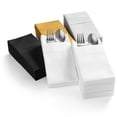 thumbnail image 1 of Singular Paper Napkins - Pre-Folded Disposable Dinner Napkins - (50 Count - Silver), 1 of 3