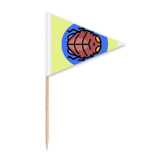 Singularity Bizarrerie Beetle Scarab Toothpick Triangle Cupcake Toppers Flag