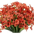 thumbnail image 1 of Sinhoon 12 Bundles Artificial Flowers Outdoor UV Resistant Fake Flowers No Fade Faux Plastic Plants Garden Home Wedding Decor（Sunset red）, 1 of 7