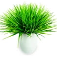thumbnail image 1 of Sinhoon 12 Bundles Artificial Outdoor Plants, Fake Grass Plant UV Resistant Faux Plastic Wheat Grass for Patio Hanging Basket Pot Window Box Decor - Green, 1 of 7