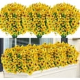 thumbnail image 1 of Sinhoon 18 Bundles Artificial Flowers UV Resistant Fake Plants Outdoor Faux Plastic Flowers Garden Window Box Porch Home Decor (Yellow), 1 of 7