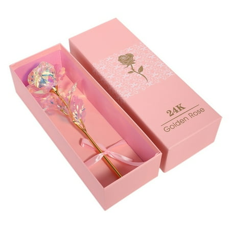 Sinhoon 24K Gold Rose Artificial Forever Flowers Best Gifts for Friend Girl Wife Women Her for Valentine's Day Thanksgiving Mother's Day Birthday (Pink)