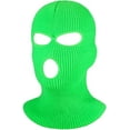 thumbnail image 1 of Sinhoon 3-Hole Knitted Full Face Cover Ski Neck Gaiter, Winter Balaclava Warm Knit Beanie for Outdoor Sports (Bright Green), 1 of 14