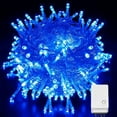 thumbnail image 1 of Sinhoon 33ft 100 LED Christmas Lights 8 Modes Plug-in Outdoor Waterproof Fairy Lights for Christmas Wedding Party Tree Decorations Blue, 1 of 9