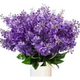 thumbnail image 1 of Sinhoon 4Pcs Artificial Hyacinth Flowers Fake Wisteria Flowers UV Resistant Silk Flowers Floral Arrangements for Home Wedding Party Garden Porch Hotel Outdoor Cemetery Decor Deep Purple, 1 of 9