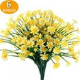 thumbnail image 1 of Sinhoon 6 Bundles Artificial Daisy Mums Flowers Outdoor Fake Fall Flowers for Decoration No Fade Faux Plastic Autumn Flower Garden Porch Window Box Decor, 1 of 6