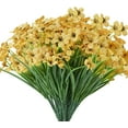 thumbnail image 1 of Sinhoon 6 Bundles Artificial Orchid Flowers, Fake Artificial Greenery UV Resistant No Fade Faux Plastic Flowers for Wedding Bridal Bouquet Indoor Outdoor Home Garden Kitchen Office Table Vase(Yellow), 1 of 14