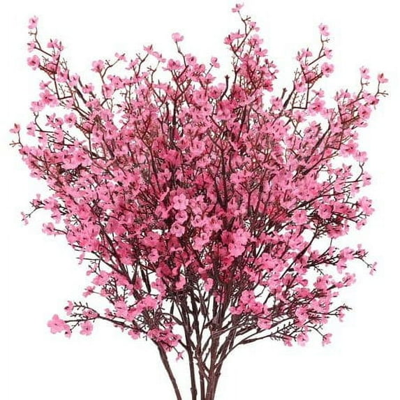 Sinhoon 6 Bundles Baby Breath Flowers Artificial Bulk Fake Gypsophila Bouquets Blue Real Touch Silk Floral Arrangements for Table Centerpieces Wedding Home Farmhouse Party DIY Decor