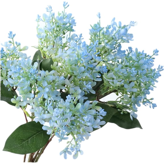 Sinhoon 6 Pcs Artificial Flower 15”Winter Jasmine,Outdoor UV Resistant No Fade Artificial Flower,Fake Small Wild Flowers for Kitchen Table Vase,Home Greenery Wedding Backdrop Arch Wall (Blue)