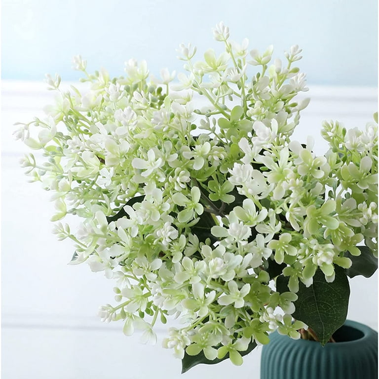 Sinhoon Pcs Artificial Flower 15”Winter Jasmine,Outdoor UV