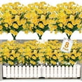 thumbnail image 1 of Sinhoon 8 Bundles Artificial Daisy Flowers UV Resistant Fake Flowers Faux Plastic Greenery Shrub Plant Indoor Outside Hanging Home Garden Decor (Yellow), 1 of 7