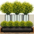 thumbnail image 1 of Sinhoon 8 Bundles Artificial Lavender Flowers, Outdoor UV Resistant Artificial Flowers Faux Plastic Shrubs for Hanging Planters Outside Home Decoration(Yellow), 1 of 9