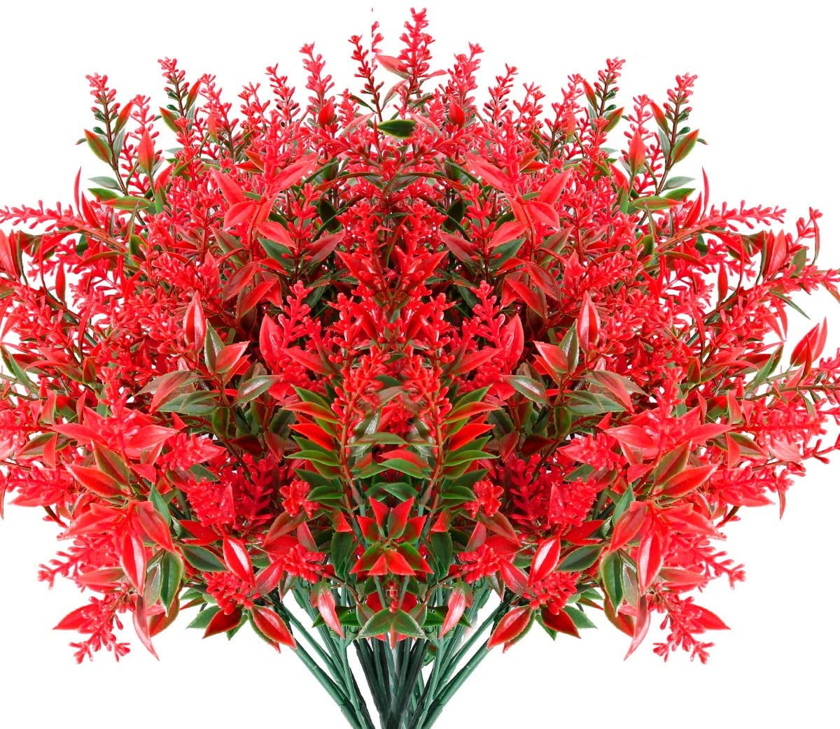 Sinhoon 8 Bundles Artificial Lavender Flowers Outdoor UV Resistant Fake ...