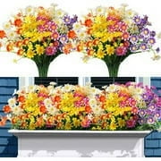 Sinhoon Artificial Daffodils Flowers 10 Bundles Fake Flowers Stems UV Resistant No Fade Plastic Plants Faux Bouquet Indoor Outdoor Home Garden Decora