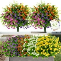 Sinhoon Artificial Daffodils Flowers 10 Bundles Flowers Stems UV Resistant No Fade Bouquet Indoor Outdoor Home Garden Decora