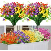 Sinhoon Artificial Daffodils Flowers 10 Bundles Flowers Stems UV Resistant No Fade Bouquet Indoor Outdoor Home Garden Decora