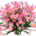 thumbnail image 1 of Sinhoon Artificial Daisies Flowers Outdoor UV Resistant 12 Bundles Fake Faux Plants Shrubs Plastic Bushes for Hanging Planter Indoor Outside Decor (Pink), 1 of 15