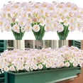 thumbnail image 1 of Sinhoon Artificial Flowers 12 Bundles Outdoor UV Resistant Fake Flowers No Fade Faux Plastic Greenery Shrubs Garden Porch Window Box Decorating (White), 1 of 13