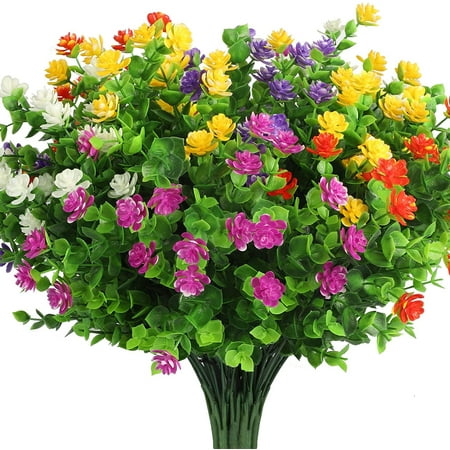 Sinhoon Artificial PVC Bright Flowers Home Decoration Bouquet (6 Count)