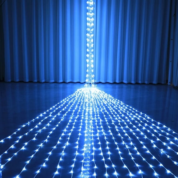 Sinhoon Christmas Decorations Outdoor Star Lights, 320 LED Curtain String Lights, Star Hanging Christmas Tree Topper Lights for Holiday, Wedding, Party, New Year