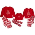 thumbnail image 1 of Sinhoon Christmas Family Matching Pants Set Xmas Snowflake Two Piece Cute Print Long Sleeve Top and Pants Set, 1 of 7