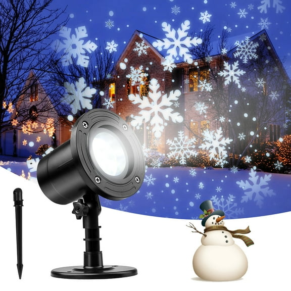 Sinhoon Christmas Projector Light - 180 Rotation Projector Snow Projector Lamp Indoor Outdoor Holiday Lights Waterproof LED Light for Christmas Wedding Home Party Garden Landscape Wall Decorations