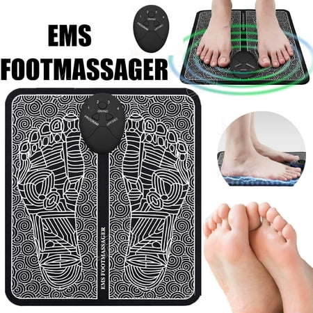 Sinhoon EMS Foot Massager Electric Foot Stimulator Massager, 6 Modes 9 Intensity, Improves Circulation, Relax Stiffness Muscles Relieve Feet and Legs Pain, Battery Powered
