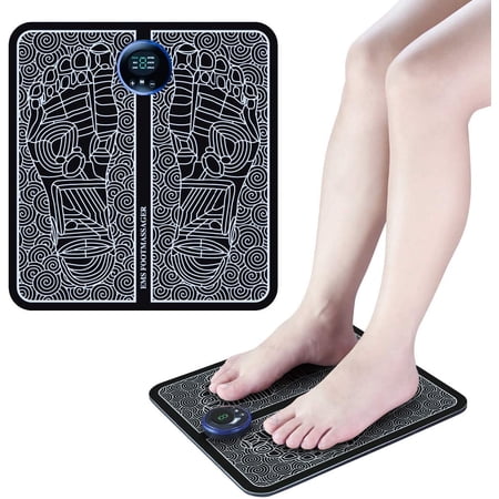 Sinhoon EMS Foot Massager USB Rechargeable Electric Foot Stimulator Massager, 6 Modes 9 Intensity, Improves Circulation, Relax Stiffness Muscles Relieve Feet and Legs Pain