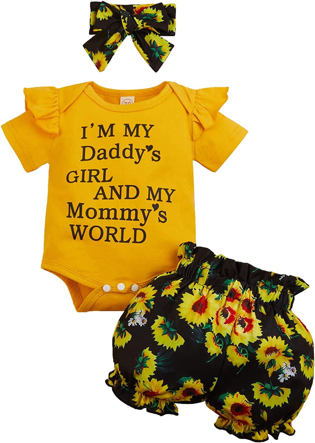 Sinhoon Infant Baby Girls Clothes Daddy's Girl Mommy's World Letter