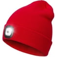 thumbnail image 1 of Sinhoon LED Beanie Hat with Light,Unisex USB Rechargeable Hands Free 4 LED Headlamp Cap Winter Knitted Night Lighted Hat Flashlight Women Men Gifts for Dad Him Husband, 1 of 8