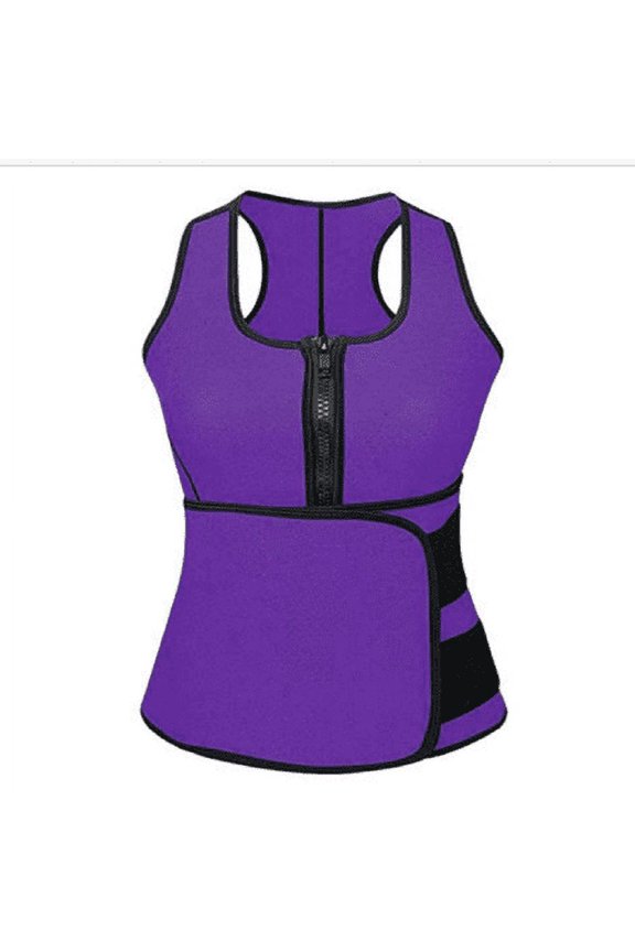 Lady Sauna Waist Trainer Vest Adjustable Slimming Sweat Belt Body Shaper Workout