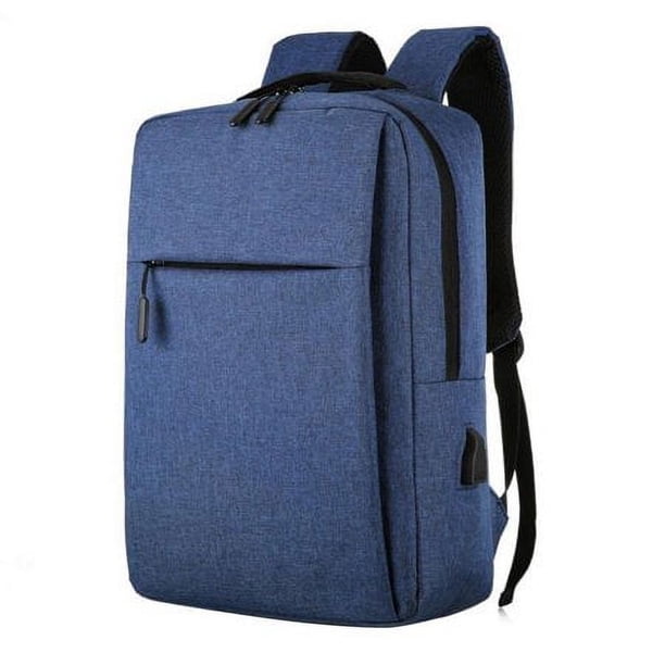 New Easy Snap & String Closure Traveler’s laptop Backpack- Blue B11 The Backpack - Pacific Blue – MAISON de SABRÉ main image 4
