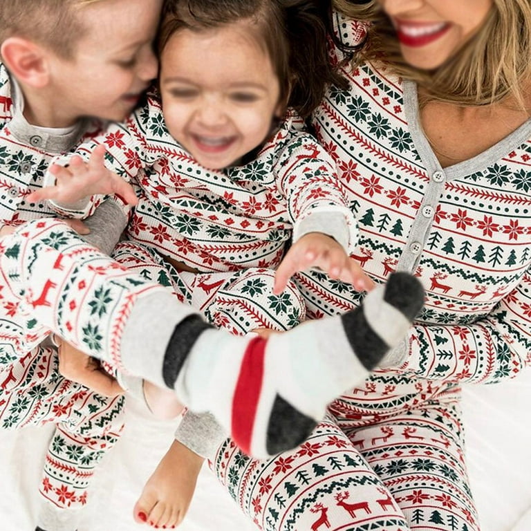 Sinhoon Matching Family Pajamas Sets Christmas PJ s Holiday Christmas Sleepwear Sets Long Sleeve Pjs for Winter Homewear