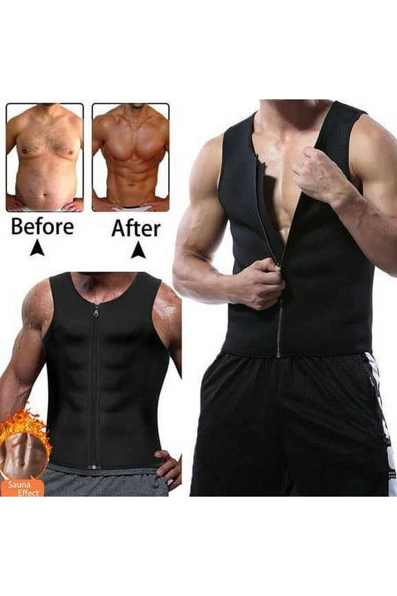 Men's Slimming Neoprene Vest Hot Sweat Shirt Body Shaper Waist Trainer Shapewear