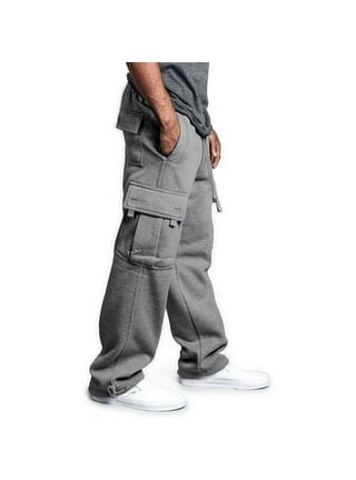 Mens Fleece Cargo Sweatpants