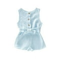 thumbnail image 1 of Sinhoon Newborn Baby Girls Organic Onesies Cotton Sleeveless Bodysuit Rompers Outfits Clothes, 1 of 6