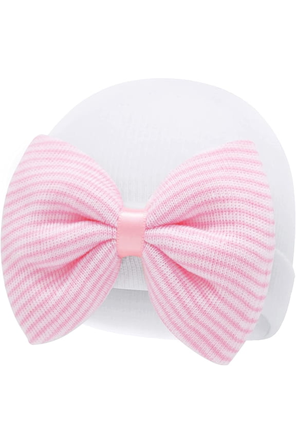 Sinhoon Newborn Hats for Baby Girls Hospital Hat Baby Girl Bows and Headbands Infant Beanie Nursery Caps