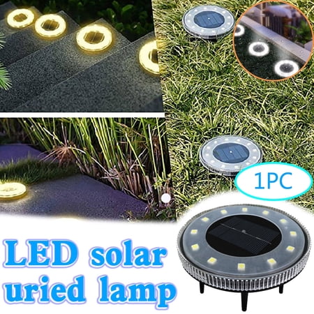 Sinhoon Solar Ground Lights 12LED Waterproof Solar Powered Garden Light Outdoor Landscap, 1PC